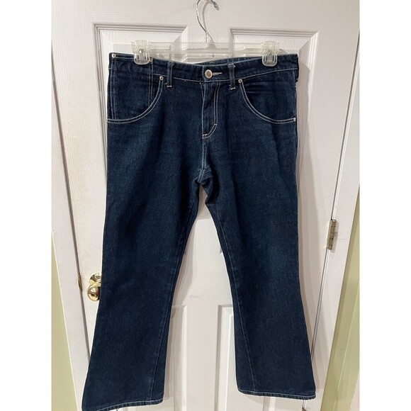 ANDREW MACKENZIE Jeans Mens US Sz 34 Bootcut AMK Euro 50 Blue Denim Hipster - Picture 15 of 15